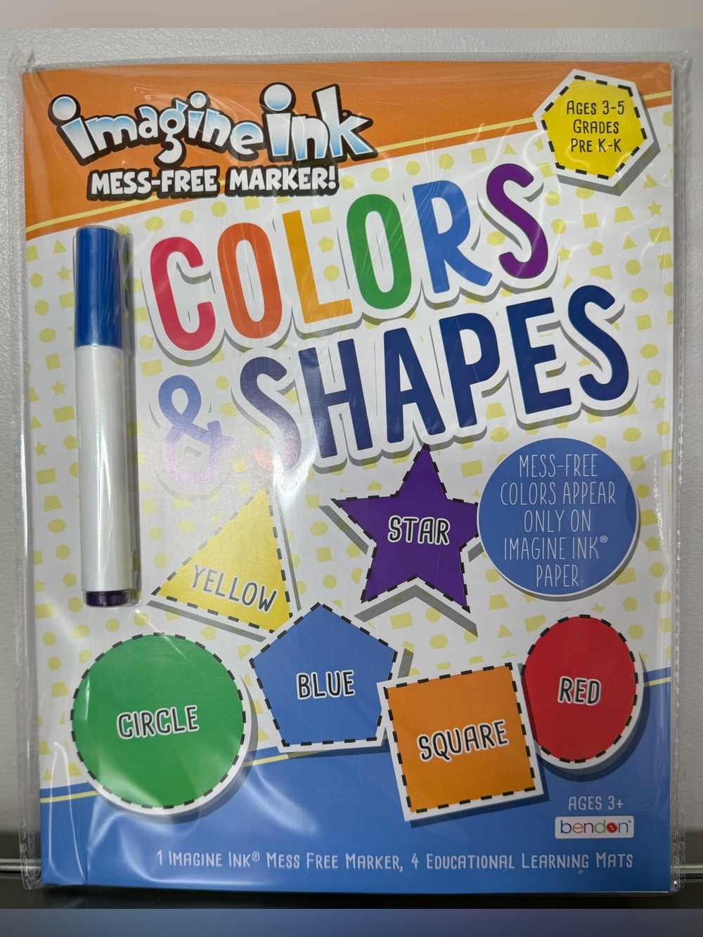 Colors & Shapes Mess-Free Marker Set - Blue learning activity